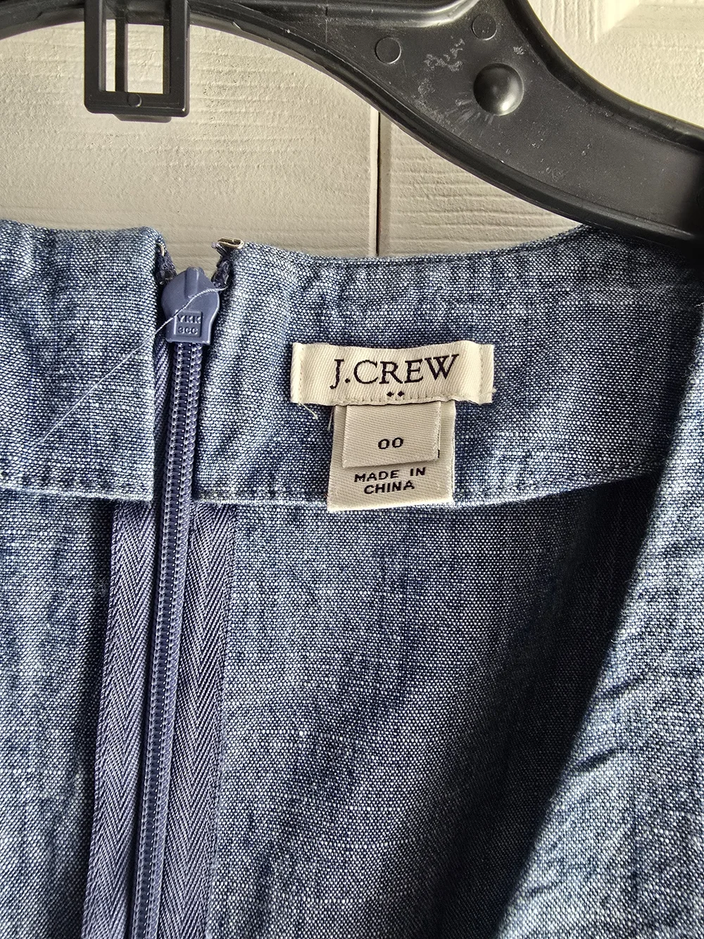 J. Crew Light Blue V-Neck Short Sleeve A-Line Dress Size 00 Length 35in